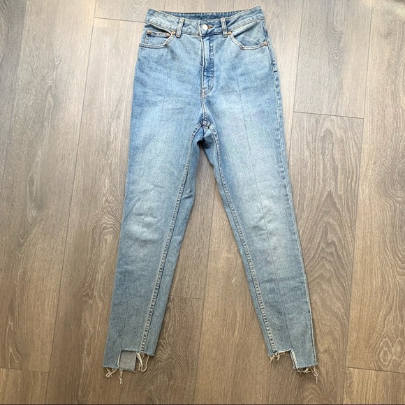 ASOS Cheap Monday Donna Skinny Jeans Dollar Blue High Rise Waist Denim Size 25 - Picture 2 of 16